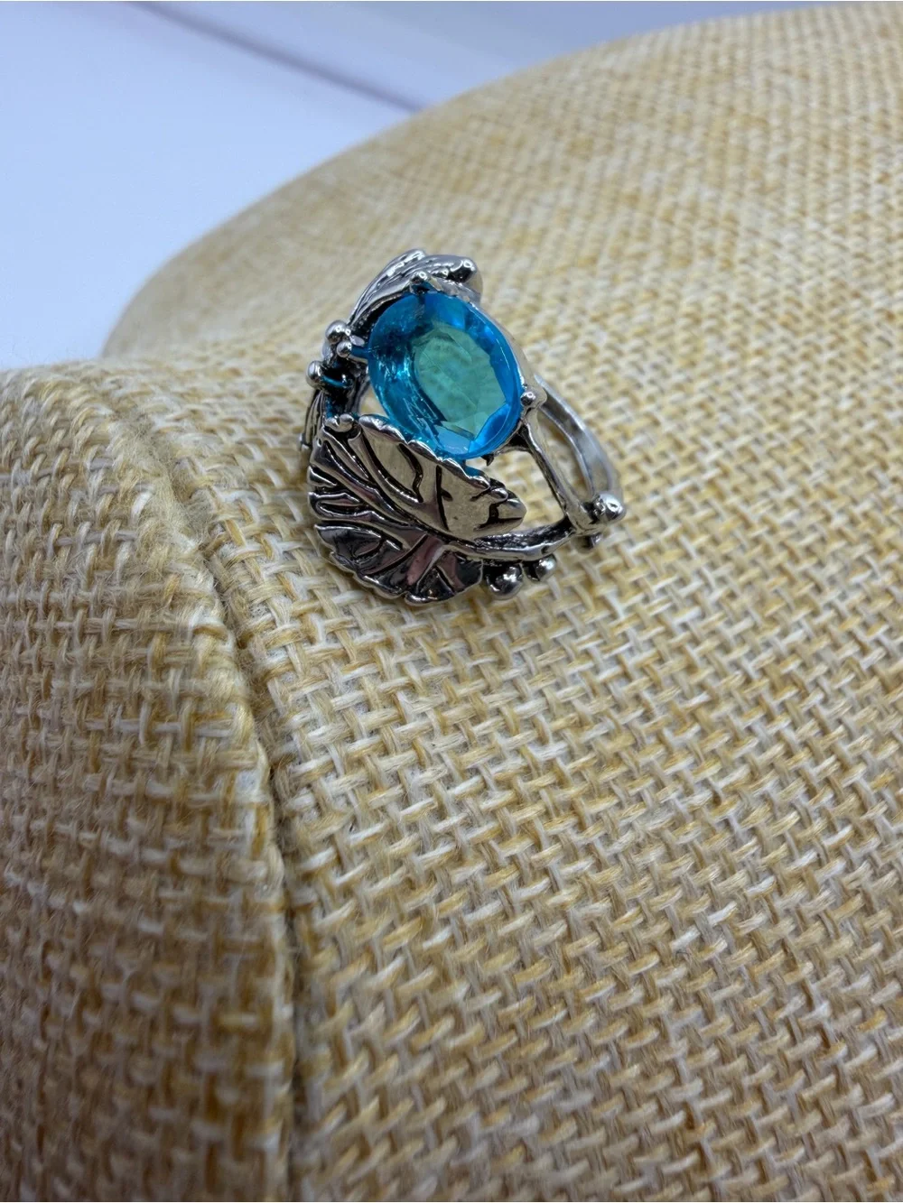 Jeweled DragonFly Ring Silver Band Blue Color Cubic Zirconia Insect Women’s 6